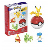 MEGA Pokémon KOCKY 79 ELEM STARTOVÁ SADA 4 POKÉMONY + POKEBALL