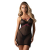 Dámska sexy košieľka Novenes Chemise black - Obsessive M/L