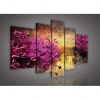 Obraz na plátne viacdielny - OB2525 - Fialová abstrakcia 170cm x 100cm - S4A