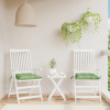 Podušky na židli 2 ks vzor listů 50 x 50 x 7 cm textil Zelená 361555