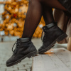 Vasky Farm Low Black - Dámske kožené členkové topánky čierne, ručná výroba jesenné / zimné topánky 40 EU