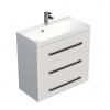 Swiss aqua technologies Koupelnová skříňka s umyvadlem SAT Cube Way 80x76,5x40 cm bílá lesk CUBE2803BL
