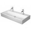 Duravit Vero Air - Dvojumývadlo, 100x47 cm, bez prepadu, s otvormi na batérie, WonderGliss, biela 23501000431