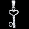 Silver.ag Prívesok strieborný, zirkón, kľúč P0999