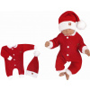 2-dielna sada Pletený overálok + čiapočka Baby Santa, červený, veľ. 86