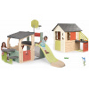 Set hracie centrum a domček s kuchynkou Multisport Fun Center Life Smoby rozšíriteľný so 150 cm šmykľavkou a piknikovým stolíkom