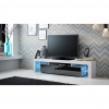 Cama Meble Tv stolík SOLO WHITE, biely mat/čierny vysoký lesk/biely mat