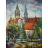 Dóm sv.Alžbety - Mgr.Gabriela Žolnová,,originálny,ručne maľovaný obraz M (do veľkosti 65x65cm) Viac farieb