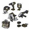 Sada aku nářadí Narex CAMOUFLAGE 6 CSV 13-2, CBU 125, CPL 90, CPK 65, START SET-CMFL