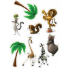 CUKROVÁ TLAČ jedlý obrázok na tortu Cukrová hmota MADAGASKAR LEW ALEX + TEXT #3