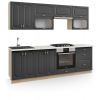 VerDesign, MADONNA kuchynská linka 240, kremenec/dub Sonoma LTD,MDF