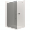 CERANO - Sprchová zástena Walk-in Onyx Ľ/P - guľatá vzpera - chróm, grafitové sklo - 150x200 cm, CER-CER-8050BD213