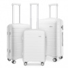 Kono K2091L Sada 3 kufre spinner 55cm 65cm 76cm Biely Polypropylén