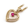 Golden 585 Pendant Heart Zircon Ruby. výška 24 hodín (Golden 585 Pendant Heart Zircon Ruby. výška 24 hodín)