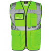 Korntex Berlin Multifunkčná reflexná vesta na zips KX802 Neon Green M