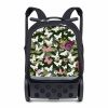 Školská a cestovná taška na kolieskach Nikidom Roller UP Butterfly camo (19 l), Čierna