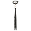 Rosy Gold Collar with Flogger Black