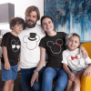 Tričko s potlačou MICKEY FAMILY Detský / Unisex Biela S