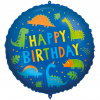 PROCOS Balónek Happy Birthday DINO modrý fóliový 46cm