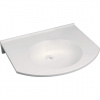 Geberit Publica - Umývadlo bezbariérové, 600x550x115 mm, bez prepadu, bez otvoru na batériu, alpská biela 501.040.11.1