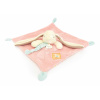Plyšový zajačik na maznanie Lapin Ciboulette Flat Comforter Doudou et Compagnie v darčekovom balení 27 cm od 0 mes