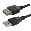 Logo USB prodlužka (2.0) USB A samec - USB A samice 3m černá