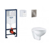 Grohe Rapid SL Set predstenovej inštalácie, klozetu, dosky SoftClose a tlačidla Arena Cosmopolitan S, kefovaný Hard Graphite SANI11BB5115-GR
