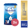3x NUTRILON 3 Batoľacie mlieko 800 g, 12+
