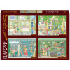 MAGNOLIA Puzzle Cukráreň, Kaviareň, Kníhkupectvo a Kvetinárstvo 4x260 dielikov