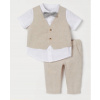 Teplaková súprava - H&M 86 béžová, biely oblek (3-dielní chlapci s Fly R.86 Chance)