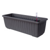 Plastia Truhlík samozavlažovací SIESTA LUX plastový antracitový - 80x20x19cm