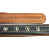 COLLAR Kožený obojok zdobený ostňami Soft, 40-60cm/35mm, čierno-hnedá