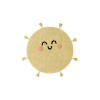 Žltý prateľný ručne tkaný bavlnený detský koberec ø100 cm You're My Sunshine – Lorena Canals