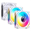 Jonsbo ZL-120WR PWM ARGB Fan 3x Pack, Reverse - 120mm, white ZL-120WR