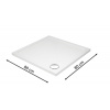Aquatek SMC 80 x 80 cm SMC80SQ (Sprchová vanička z tvrdeného polyméru + ORIGINÁL SIFÓN)