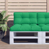 Poduška na palety zelená 70 x 40 x 12 cm textil Zelená 360584