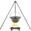 Perfect Cauldron kotlík na guláš železný 20 l 0,75 mm, Perfect Cauldron klasická oceľová trojnožka 1,2 m na kotlíky a panvice, Perfect Cauldron prenosné ohnisko 36 cm