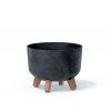 Kvetináč GRACIA BETON EFFECT 23,8 cm - farba: antracitová - vrstva - antracit - Prosperplast