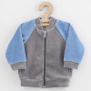 Dojčenská semišková mikina New Baby Suede clothes sivo modrá 92 (18-24m)