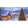Diamantový obraz Zimná Vianočná krajinka