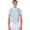 Triko závodní Polo Slim Fit Equestro, pánské, skyway/black Velikost: M