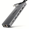 AXAGON HMC-7HX2, USB 5Gbps hub, 2x USB-A, USB-C, 2x HDMI 4k/60Hz, RJ-45 GLAN, PD 100W, kábel 15cm (HMC-7HX2)