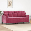 zahrada-XL 2-miestna pohovka vínovo-červená 140 cm zamat 359307
