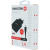 Swissten Síťový Adaptér Smart Ic 1X Usb 1A Power + Datový Kabel Usb / Lightning 1,2 M Černý 22068000