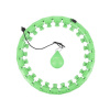 HMS HHW12 Plus size zelená masážní hula hoop obruč se závažím HMS