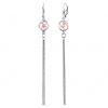 Stříbrné náušnice řetízkové se Swarovski® Crystals SILVEGOB32559KLSWP