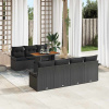 zahrada-XL Súprava záhradných pohoviek 8 pcs Čierna 100 x 55 x 73 cm 3349295