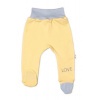 Baby Nellys Dojčenské polodupačky, žlté - Love, veľ. 50 62 (2-3m)