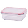 Dóza MagicHome BSG2, 1000 ml, sklenená, 200x150x60 mm, obdĺžniková, borosilikátové sklo/PP, Clip