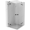 Mexen Lunar Duo, výklopný sprchový kút 105 x 105 cm, 8mm číre sklo, čierny profil, 834-105L-105P-70-00